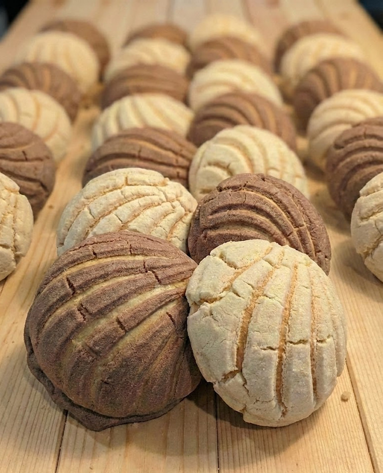 Mexikanische Conchas - Chocolate und Vanilla